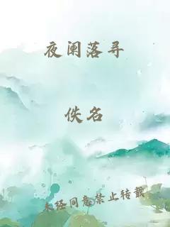 夜闌落尋